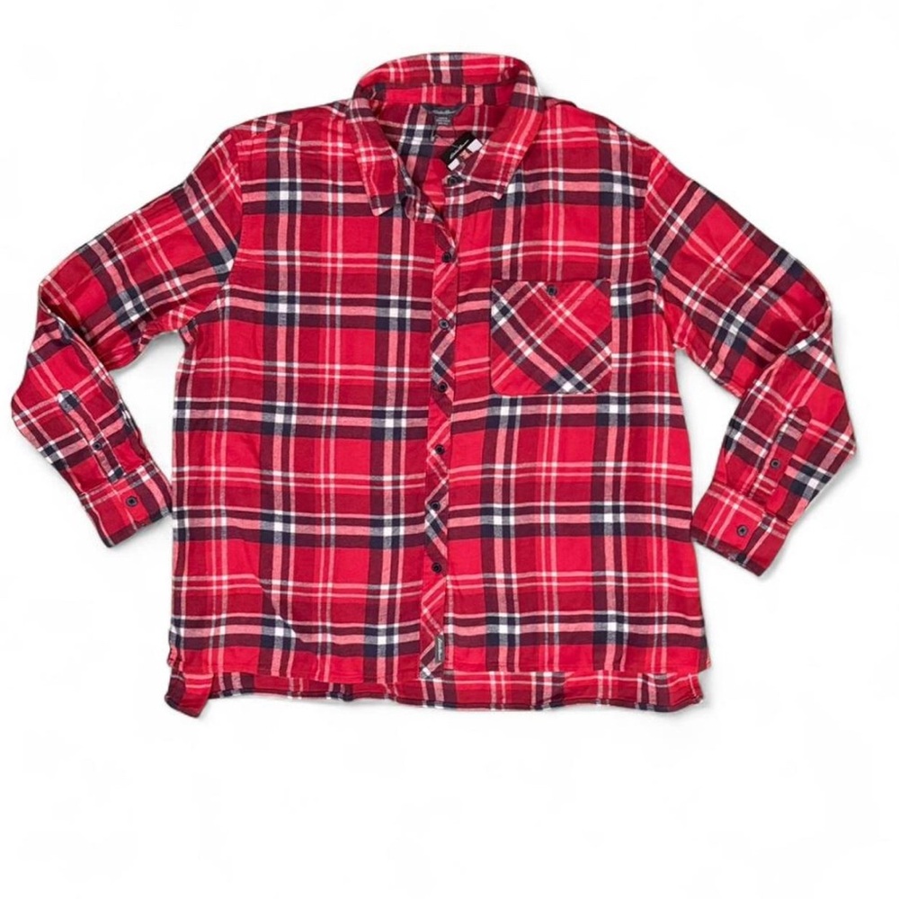 Eddie Bauer Red and Blue Plaid Shirt